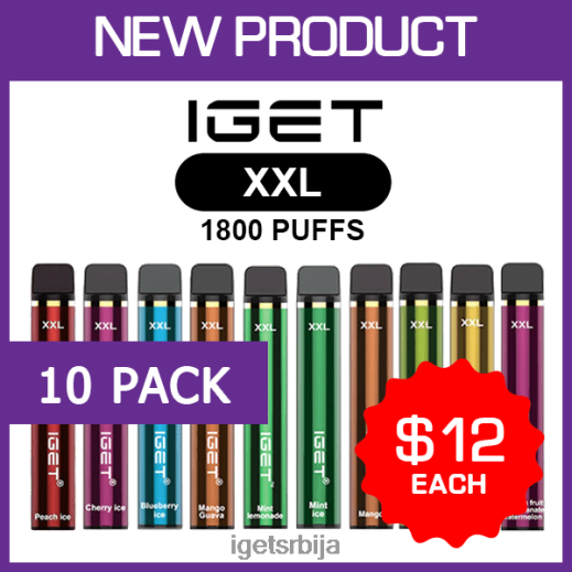 IGET bar sale-попуст ккл - 1800 пуффс - 10 ком LVJ84B479 IGET