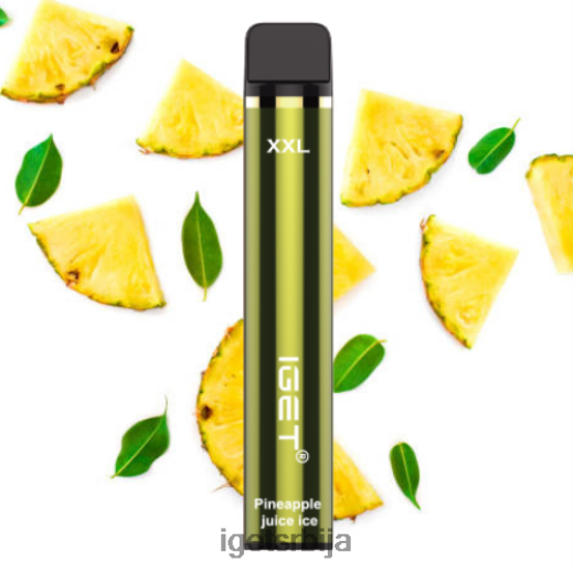 IGET vape flavours-вапе сале ккл - 1800 пуффс LVJ84B588 IGET сок од ананаса лед