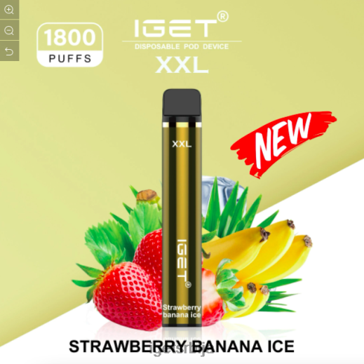 IGET vape sale-велепродаја ккл - 1800 пуффс LVJ84B603 IGET јагода банана лед