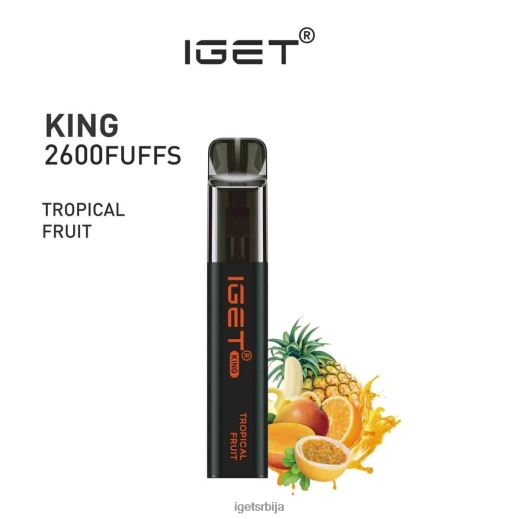 discount IGET vapes-вапе сале кинг - 2600 пуффс LVJ84B518 IGET тропско воће