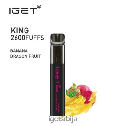 IGET bar sale-попуст краљ - 2600 пуффс LVJ84B570 IGET банана змајево воће