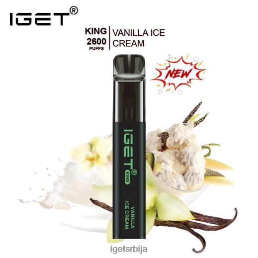 IGET discount-велепродаја краљ - 2600 пуффс LVJ84B575 IGET ванила сладолед