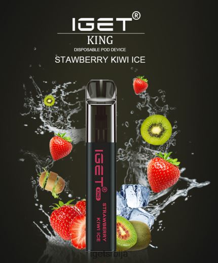 IGET bar discount-попуст краљ - 2600 пуффс LVJ84B598 IGET лед од кивија од јагоде