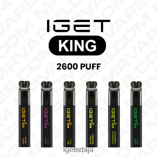 IGET wholesale-пуфф кинг вапе за једнократну употребу на велико (2600 пуффс) LVJ84B634 IGET