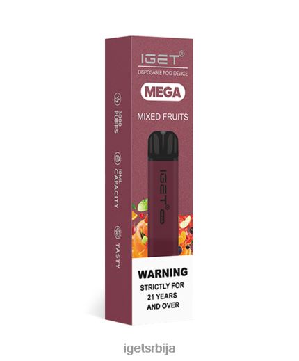 IGET vape flavours-вапе укуси мега LVJ84B135 IGET мешано воће
