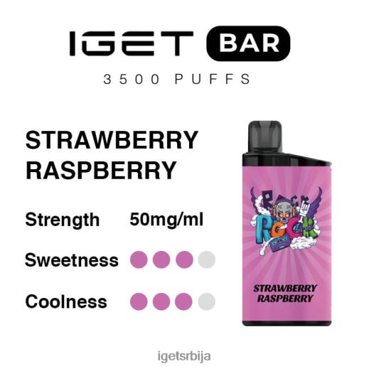 IGET bar sale-дисконт бар 3500 пуффс LVJ84B273 IGET јагода малина