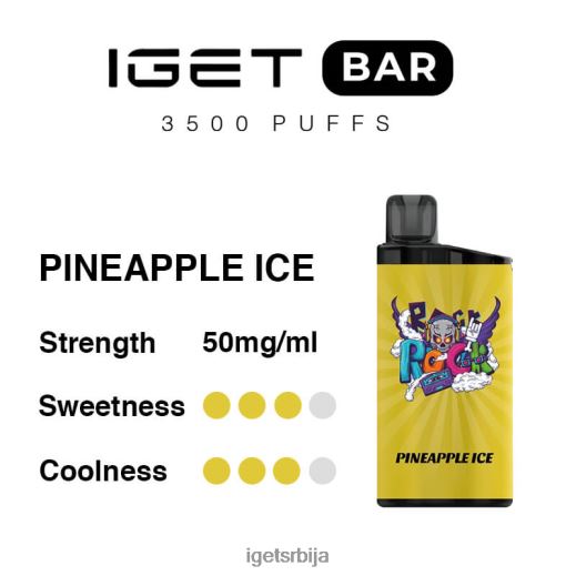 IGET wholesale-вапе сале бар 3500 пуффс LVJ84B284 IGET лед од ананаса