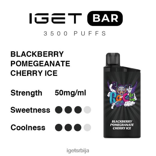 IGET store-велепродаја бар 3500 пуффс LVJ84B285 IGET купина нар трешња лед