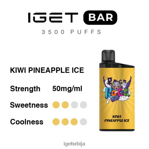 discount IGET vapes-дисконт бар 3500 пуффс LVJ84B287 IGET киви ананас лед