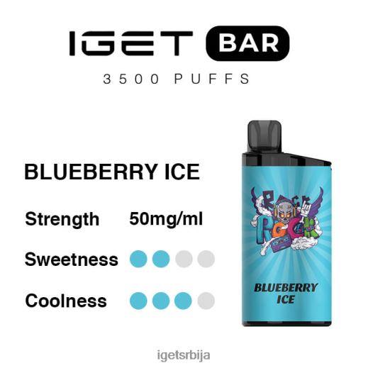 IGET bar discount-пуфф бар 3500 пуффс LVJ84B288 IGET лед од боровнице