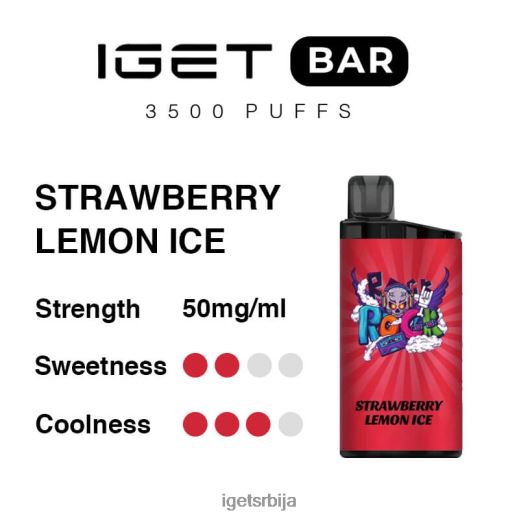 IGET bar sale-продавница бар 3500 пуффс LVJ84B293 IGET јагода лимун лед