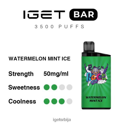 IGET wholesale-распродаја бар 3500 пуффс LVJ84B304 IGET лубеница лед од нане