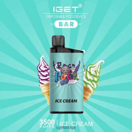 IGET store-продаја бар - 3500 пуффс LVJ84B454 IGET Сладолед