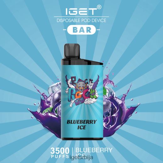 IGET discount-вапе сале бар - 3500 пуффс LVJ84B525 IGET лед од боровнице