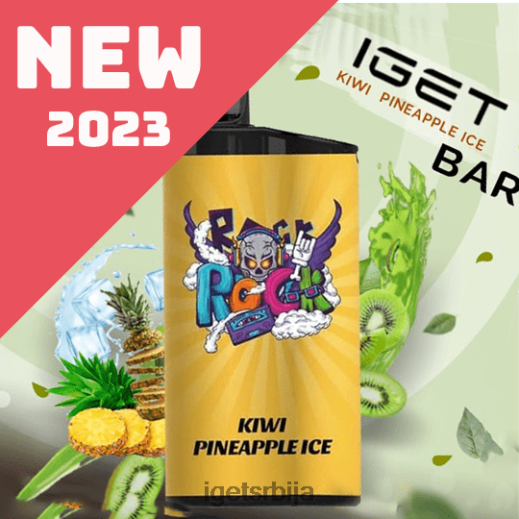 IGET vape flavours-пуфф бар - 3500 пуффс LVJ84B571 IGET киви ананас лед