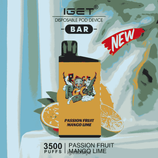 IGET bar discount-вапе сале бар - 3500 пуффс LVJ84B616 IGET маракуја манго лимета