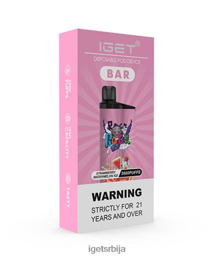IGET sale-пуфф бар LVJ84B176 IGET лед од јагоде лубенице