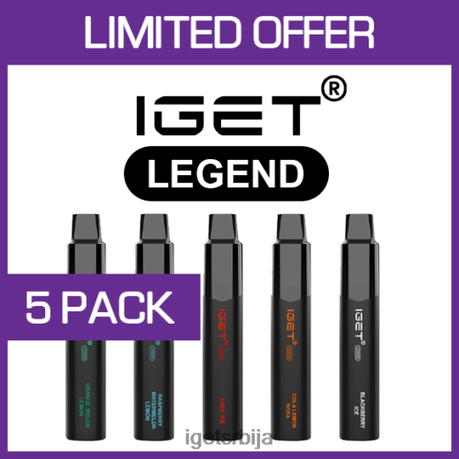 IGET vape flavours-велепродаја легенда - 4000 пуффс - 5 ком LVJ84B519 IGET