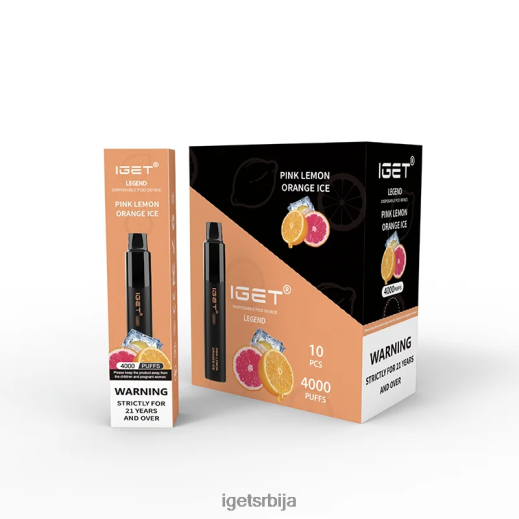 IGET discount-продавница легенда 4000 пуффс LVJ84B321 IGET ружичасти лимун наранџасти лед