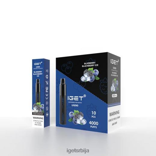 IGET vape flavours-распродаја легенда 4000 пуффс LVJ84B325 IGET боровница купина лед