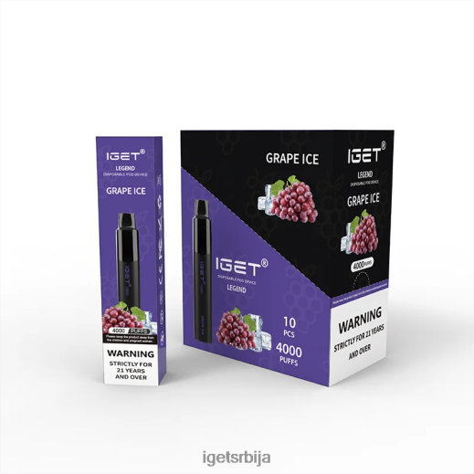 IGET discount-Вапе укуси легенда 4000 пуффс LVJ84B331 IGET грожђани лед