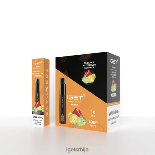 IGET bar discount-Вапе продаја легенда 4000 пуффс LVJ84B333 IGET ананас лубеница лимун лед