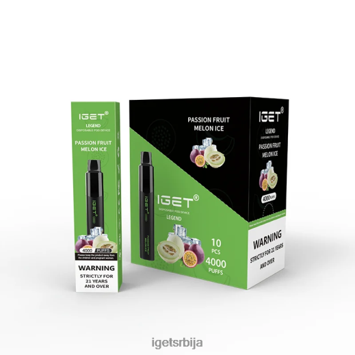 IGET puff-велепродаја легенда 4000 пуффс LVJ84B334 IGET маракуја лед од диње