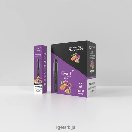 IGET wholesale-распродаја легенда 4000 пуффс LVJ84B339 IGET маракуја грожђе наранџа