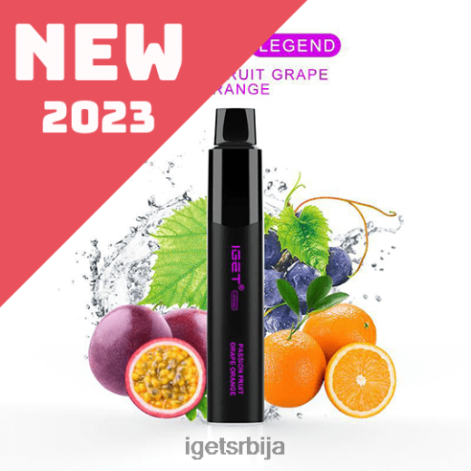 IGET vape flavours-пуфф легенда - 4000 пуффс LVJ84B648 IGET маракује грожђе наранџа