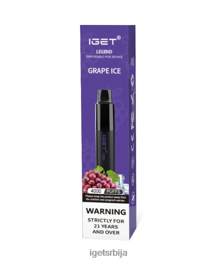 IGET vape flavours-пуфф легенда LVJ84B183 IGET грожђани лед