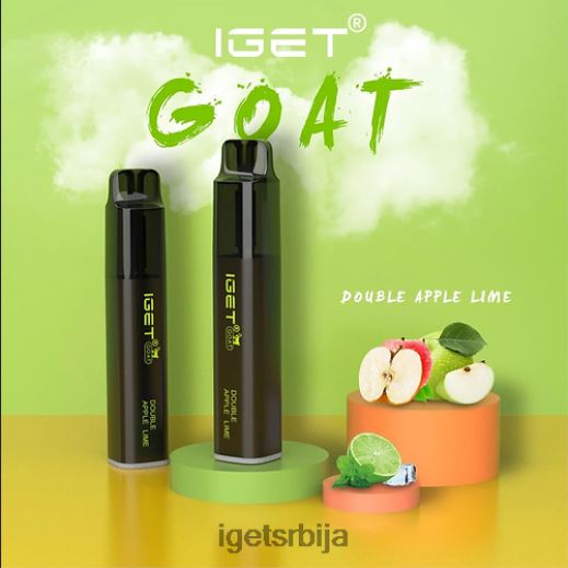 IGET wholesale-вапе укуси коза - 5000 пуффс LVJ84B572 IGET дупла јабука лимете