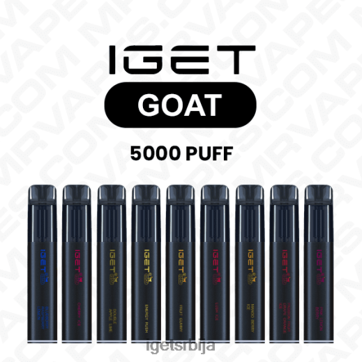 IGET discount-попуст коза за једнократну употребу вапе на велико (5000 пуффс) LVJ84B626 IGET