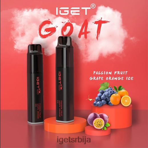 IGET puff-распродаја коза - 5000 пуффс LVJ84B657 IGET маракује грожђе наранџасти лед