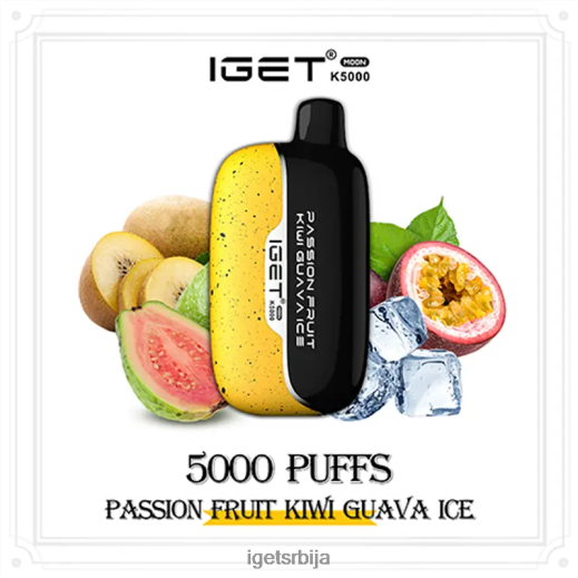 IGET vape sale-вапе укуси моон 5000 пуффс LVJ84B212 IGET маракуја киви гуава лед