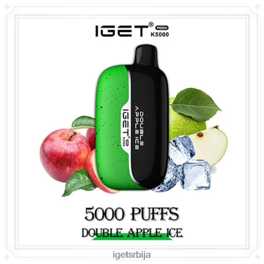 IGET puff-велепродаја моон 5000 пуффс LVJ84B229 IGET дупли лед од јабуке