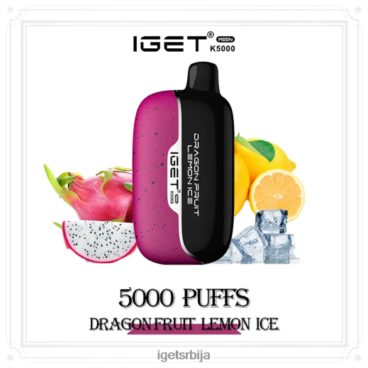 IGET vape flavours-продавница месец 5000 пуффс LVJ84B230 IGET змајево воће лимун лед