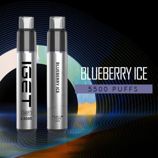 IGET vape sale-пуфф хот - 5500 пуффс LVJ84B522 IGET лед од боровнице