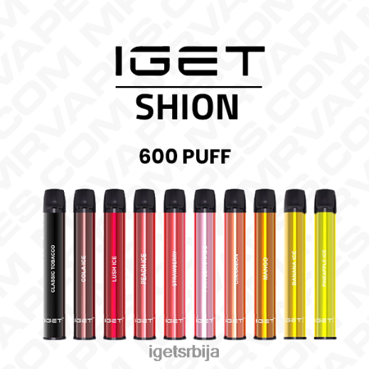 IGET wholesale-попуст схион вапе за једнократну употребу на велико (600 пуффс) LVJ84B633 IGET