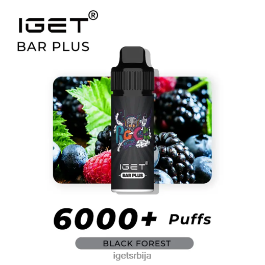 IGET puff-попуст бар плус - 6000 пуффс LVJ84B563 IGET Црна шума