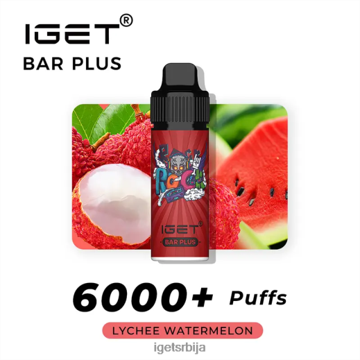 discount IGET vapes-пуфф бар плус - 6000 пуффс LVJ84B606 IGET личи лубеница