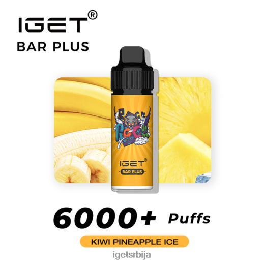 IGET wholesale-продаја бар плус 6000 пуффс LVJ84B234 IGET киви ананас лед