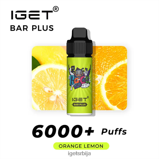 IGET bar discount-попуст бар плус 6000 пуффс LVJ84B238 IGET наранџасти лимун