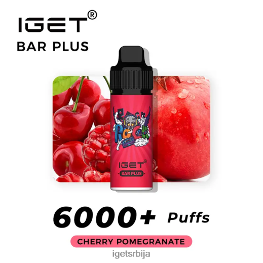 IGET bar sale-велепродаја бар плус 6000 пуффс LVJ84B243 IGET трешња нар