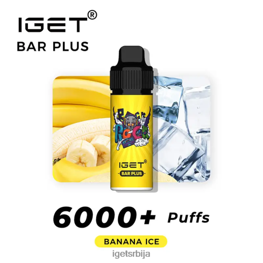 IGET wholesale-продавница бар плус 6000 пуффс LVJ84B244 IGET лед од банане