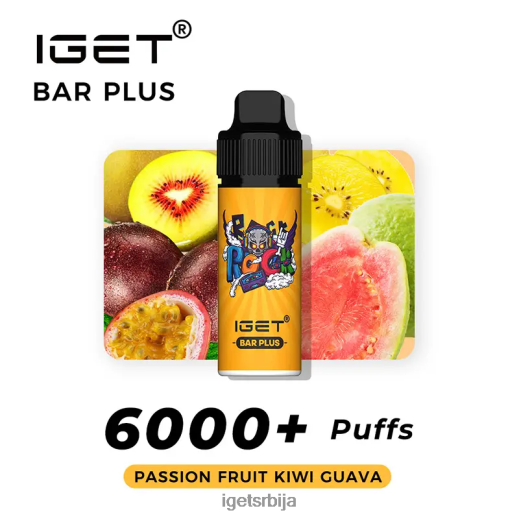 IGET sale-продавница бар плус 6000 пуффс LVJ84B251 IGET маракуја киви гуава