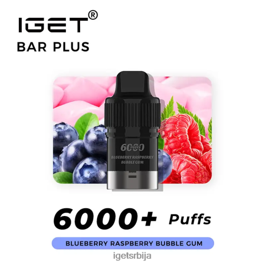 IGET vape sale-дисконт бар плус под 6000 пуффс LVJ84B252 IGET боровница малина жвакаћа гума