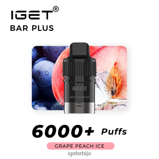 IGET wholesale-вапе флаворс бар плус под 6000 пуффс LVJ84B254 IGET грожђа бресква лце