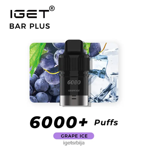 IGET bar discount-продавница бар плус под 6000 пуффс LVJ84B258 IGET грожђани лед