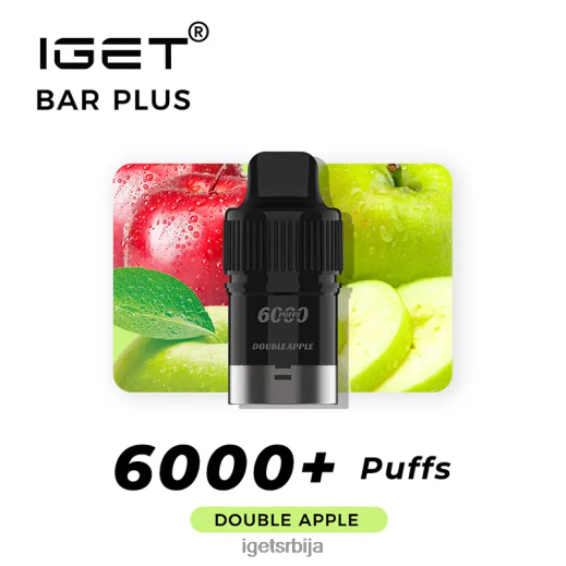 IGET puff-дисконт бар плус под 6000 пуффс LVJ84B259 IGET дупла јабука