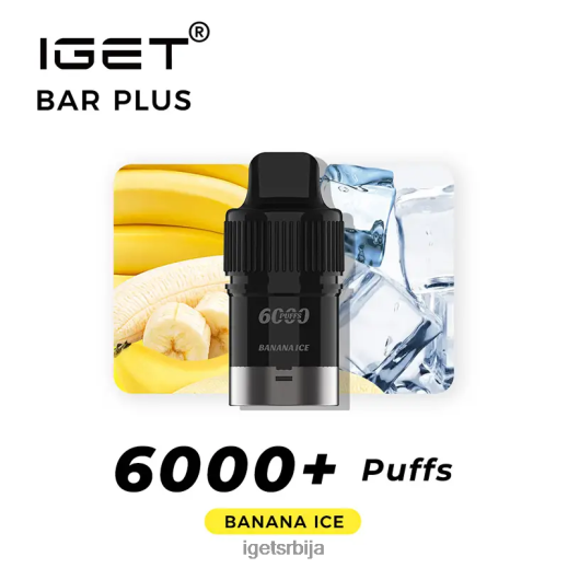 IGET wholesale-велепродаја бар плус под 6000 пуффс LVJ84B264 IGET лед од банане